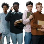 Group of Students with Notebooks